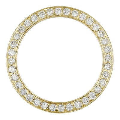Custom Lab Grown Diamond Bezel 26mm Datejust Ladies Watch 14k Gold Finish
