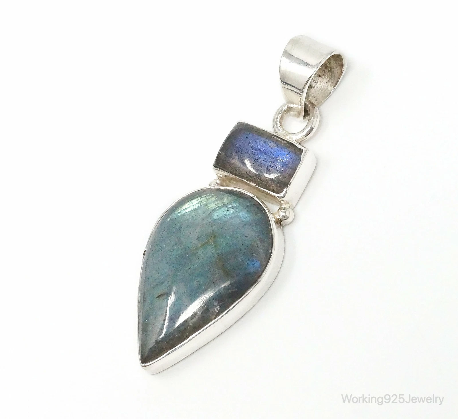 Grand pendentif en argent sterling Supreme Jewelers Labradorite