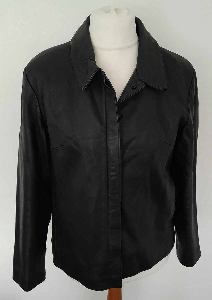 Size 18 real leather best sale jacket