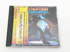 Sega Saturn White HST-3220 NTSC-J Japan Tested w/ FIGHTERS MEGAMIX