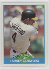 1989 Score Carney Lansford #179 10dr