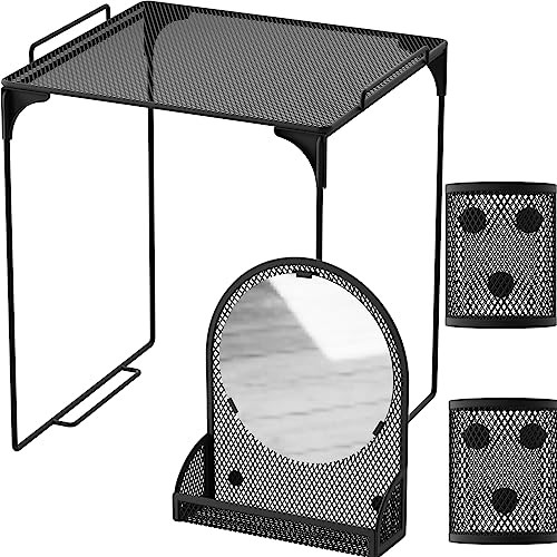 Locker Shelf with Magnetic Locker Mirror & 2 Magnetic Pencil Cups, Locker
