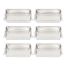 6 PACK Full Size 4" Deep Stainless Steel Steam Table Food Pan Commercial Tray