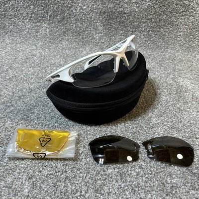 SCATTANTE Bliss Eyewear Road Bike Cycling Sunglasses - 3 Sets Of Lenses White