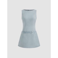 Cider Sleeveless A Line Drop Waist Dress Size XL NWT Blue