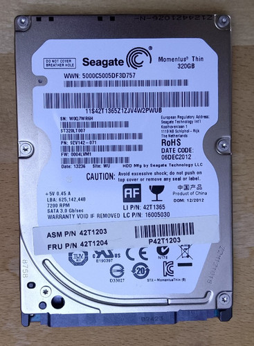 seagate momentus thin 320gb hdd sata