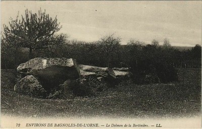 Old postcard Environs de BAGNOLES-de-l'ORNE-Le Dolmen de la Bertiniére (29607)