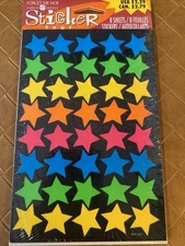 VTG Neon Star Reward Stickers American Greetings New Sealed 