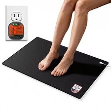 Grounding Mat for Bed  Desk 24x16in 15Ft Cord Portable Non-Slip Earthing Pad