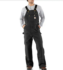 Carhartt Firm Duck Bib Overall, Black