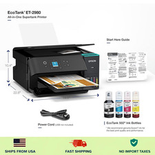 Epson EcoTank ET-2980 Wireless All-in-One Color Supertank Printer - C11CL41201
