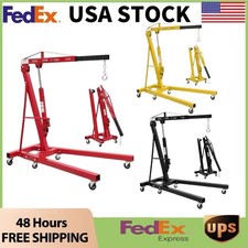 2ton 4400lb Cherry Picker Engine Hoist Folding Hydraulic Engine Crane W6 Caster 2ton 4400lb Cherry Picker Engine Hoist Folding Hydraulic Engine Crane W6 Caster