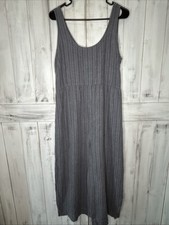 PATAGONIA Garden Island Jumpsuit Blue Stripe Hemp Blend Flowy Cropped Medium