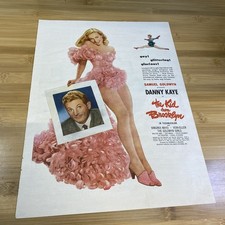 The Kid from Brooklyn Movie Ad Danny Kaye Virginia Mayo Vintage 1946 Ephemera