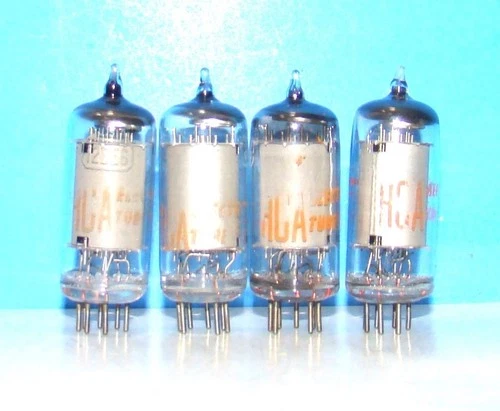 12BE6 RCA AA5 radio audio amplifier vintage vacuum tubes 4 valves tested 12BE6