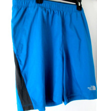 The North Face Men's L Shorts 7" Inseam Blue FlashDry Drawstring Lightweight