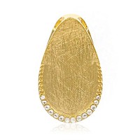 Cavill TropfenanhäNger Damen 925 Silber Vergoldet WeißEr Topas 0,19Ct