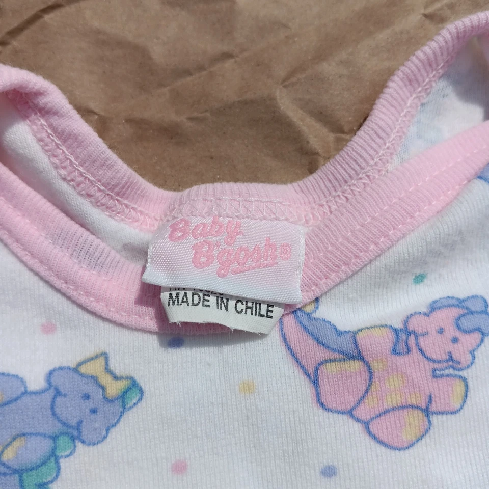 Винтажный Baby B'gosh большой 19-26 фунтов Детский комбинезон цельный динозавров 100% хлопок 80s90s - Изображение 4 из 4