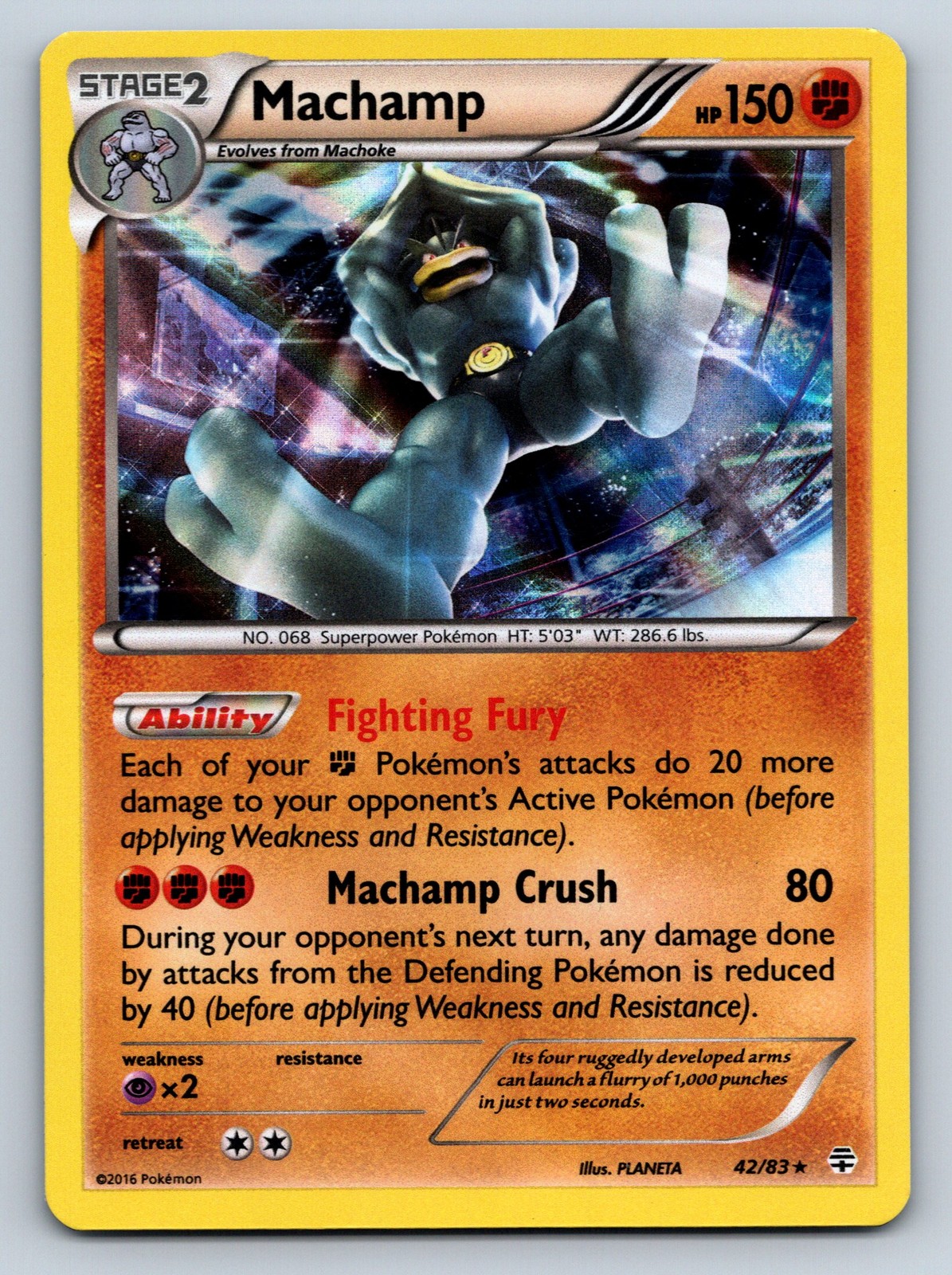Machamp 42/83 Holo Generations LP - Pokemon TCG