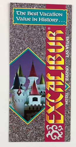 1980s Excalibur Hotel Casino Las Vegas Nevada NV Gambling VTG Travel Brochure