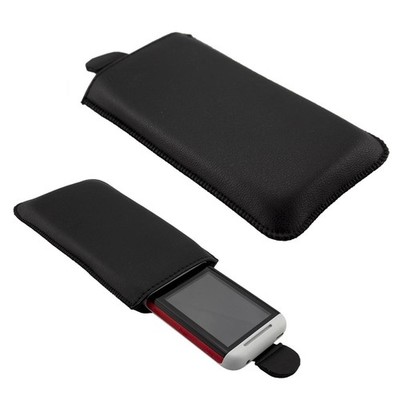 caseroxx Slide-Etui für Nokia 5310 2020 XpressMusic in schwarz aus Kunstleder