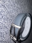Nike Gray Leather Belt Silver Buckle Size 42 Men's — photo 3