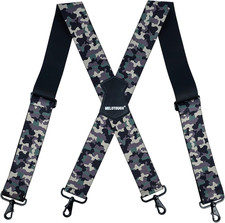 Men'S Suspender 1.5/2 Inch Wide Suspenders Full Elastic X Back Suspender with Sn