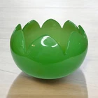 Vtg Fenton Jade Green Rose Bowl Lotus Jadeite Tulip Flower Shaped