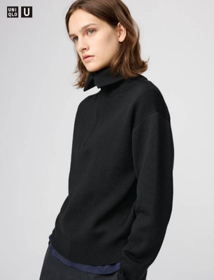 UNIQLO U Double-faced Half-zip Sweater 4 Colors 480106 Women's