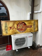 INSEGNA VINTAGE IN LEGNO DIPINTA A MANO  SUI DUE LATI