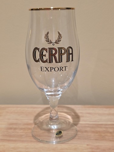 Cerpa Export Glass, Columbia House Worlds Great Breweries 24k Gold Rim