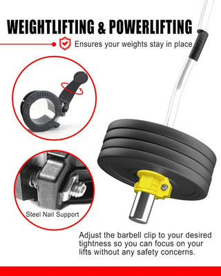 Olympic Barbell Clamps 2 inch Adjustable Barbell Clips Quick Release Pair of ...