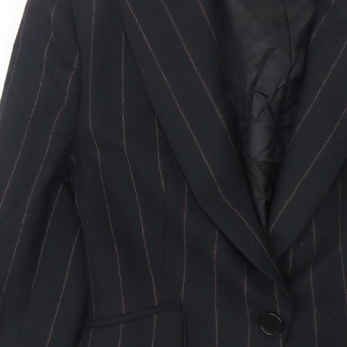 Zara Woman Black Pinstripe Blazer, Size 5, Office Wear - Picture 11 of 12