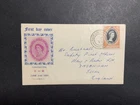 British KUT 1953 FDC cover to England  QE II Coronation ? Cachet Nairobi Kenya