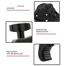 Camera Phone Mount Clamp Holder 13-47mm Clamping Space Double 1/4 Threaded