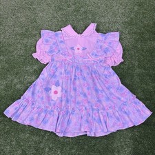 Vintage Prairie Cottage Core Floral Lace Pink Pastel Infant Baby Dress Girls 4T