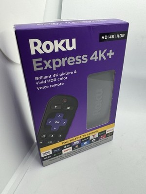 Roku Express 4K+ Streaming Media Player 4K HDR with Voice Remote 3941R NEW