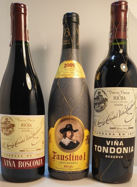 2009 Viña Bosconia Reserva & Faustino I Gran Reserva & Viña Tondonia Reserva 