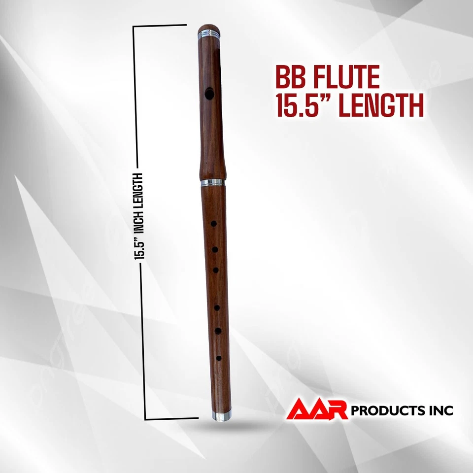 Irish Professional Scottish Marching Bb Flute 2 Pcs Black Hard Case Highland AAR - Image 3 of 4