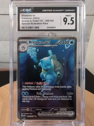 Pokémon TCG Blastoise EX Scarlet & Violet 151 - 200/165 CGC 9.5 Gem Mint