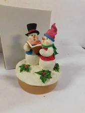 Snowman Carolers Candle Jar Topper