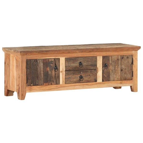 TV Schrank Fernsehschrank Lowboard Regal Sideboard 120X30X40 Cm Akazie Und Recyc-image