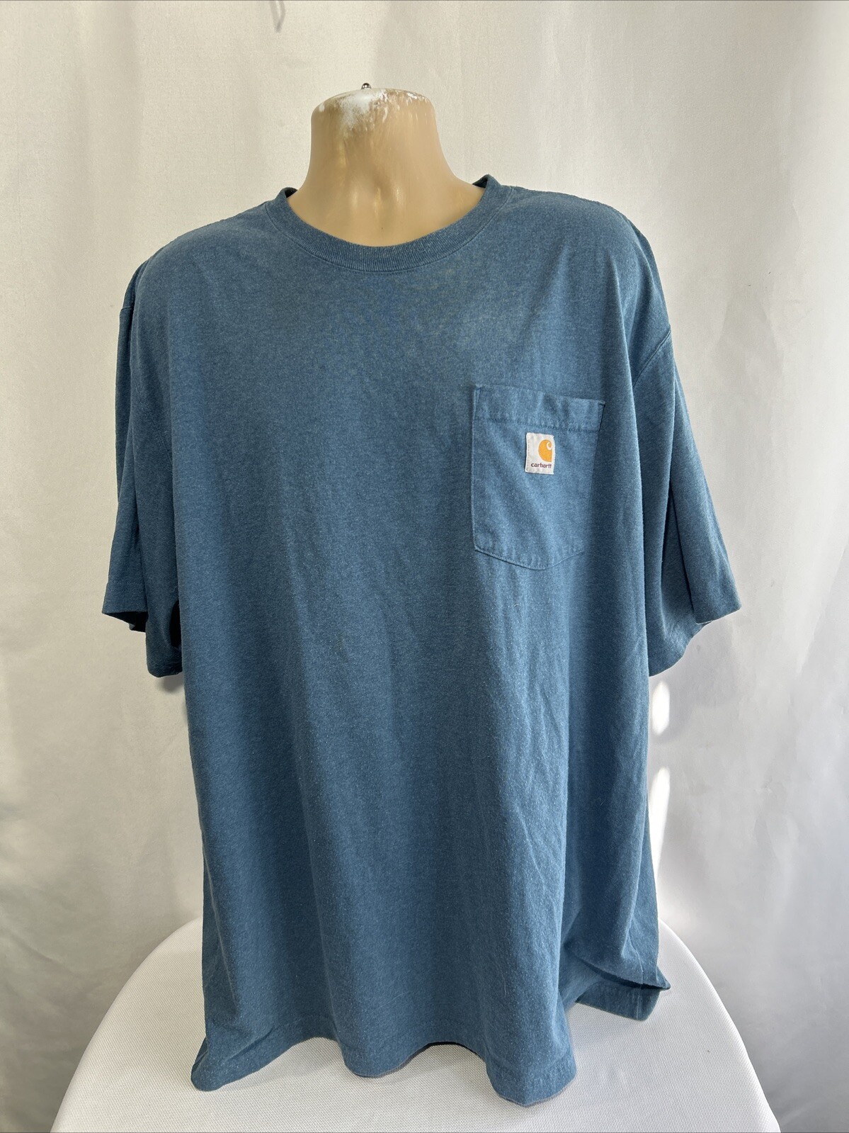 Carhartt Men T-Shirt 2XL Blue Original Fit K87 Short Sleeve Crew Neck