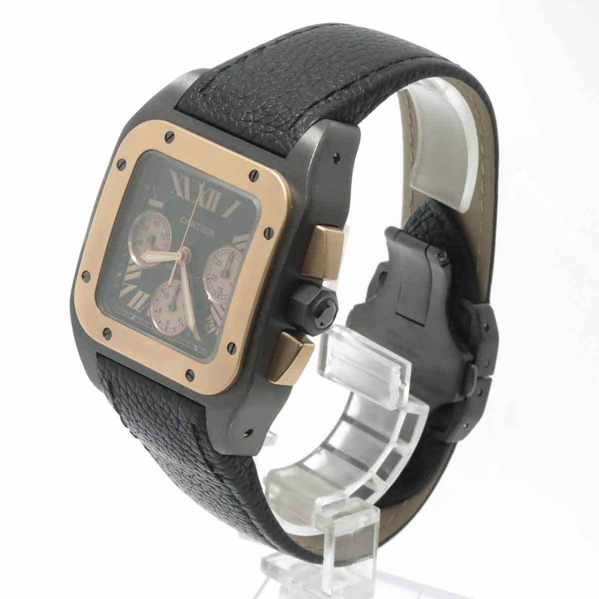 Cartier Santos 100 XL Chronograph W2020004 Automatic 750 Pink Gold