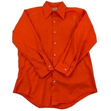 Vintage Riverside Masterbilt USA Red Work Shirt Mens Size 15 1/2 Large 8863