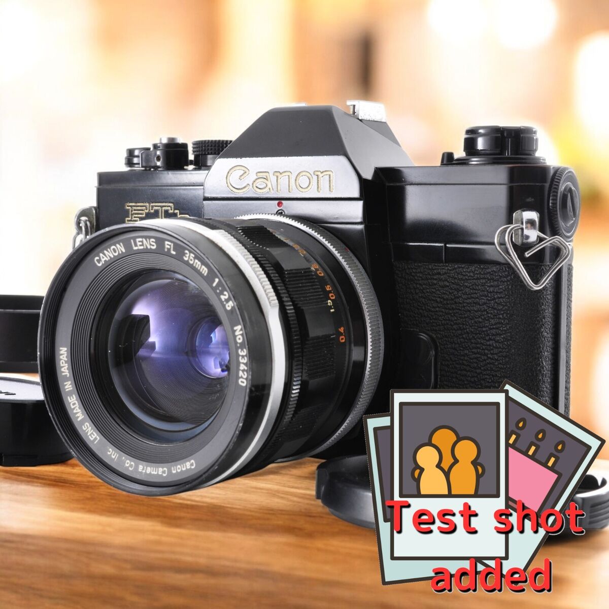 Canon FTb QL Black 35mm Film Camera w/FL 35mm F2.5 Lens Canon FTb QL Black 35mm Film Camera w/FL 35mm F2.5 Lens