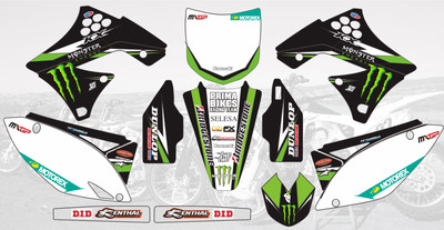 Kawasaki Kx 250 F Dirt Bike Fxr Retro Graphic Kit - Kutvek Kit Graphik