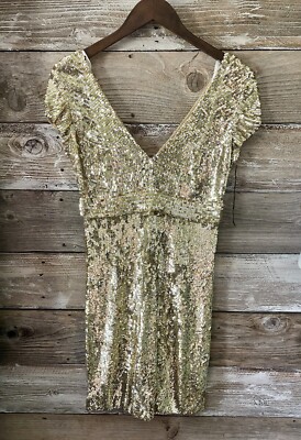 JOVANI-Gold sequin dress | eBay