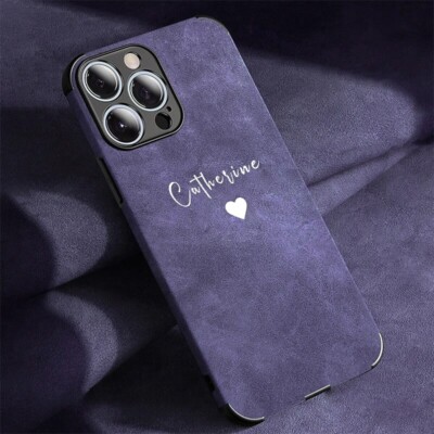 Personalisierte Handyhülle Iphone 11 12 13 14 15 Alcantara, Farben