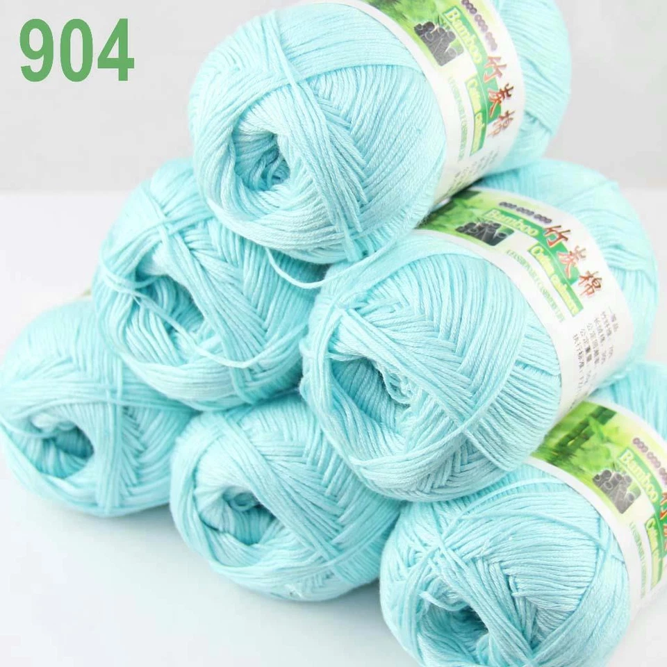 Sale Lot 6SkeinsX50g Soft Bamboo Cotton Baby Wrap Hand Knitting Crochet Yarn 904 - Image 3 of 4